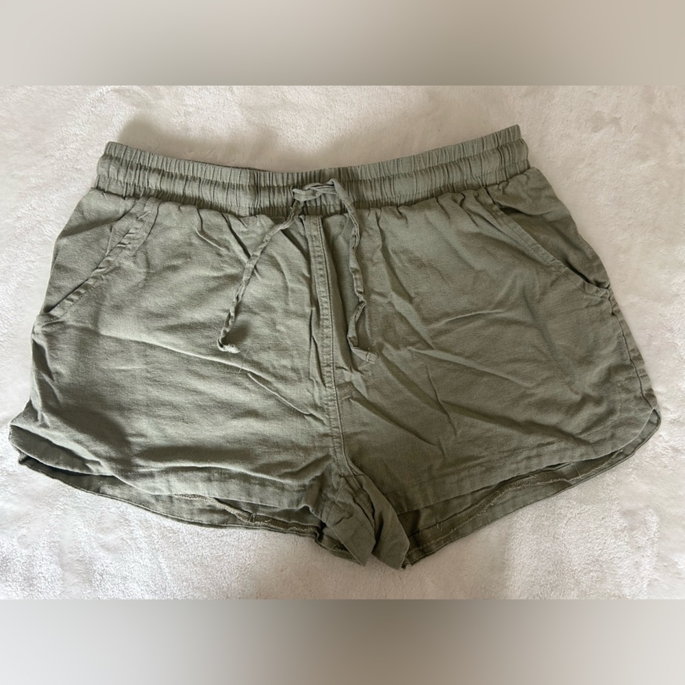 Green Cargo Style Shorts